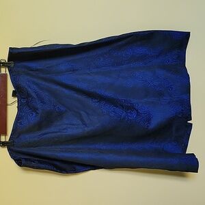 NWT Tahari Blue Damask A Line Skirt